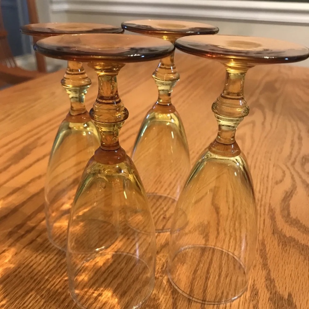 Vintage Slender Mini  Stemmed Wine Glasses